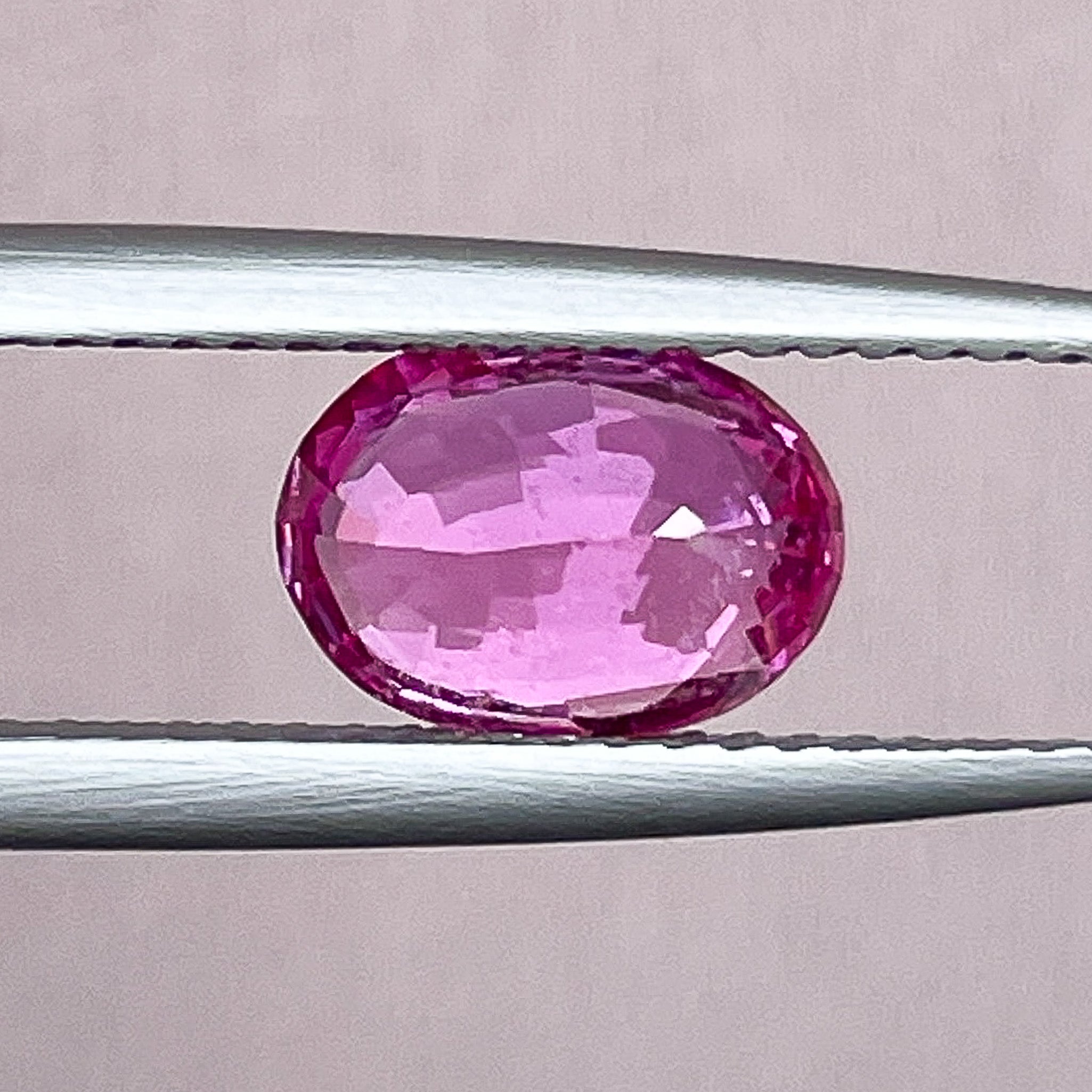 Natural pink sapphire loose gemstone, 2.05 carats, oval cut, heated pink sapphire by NASHGEMS for engagement jewelry.
