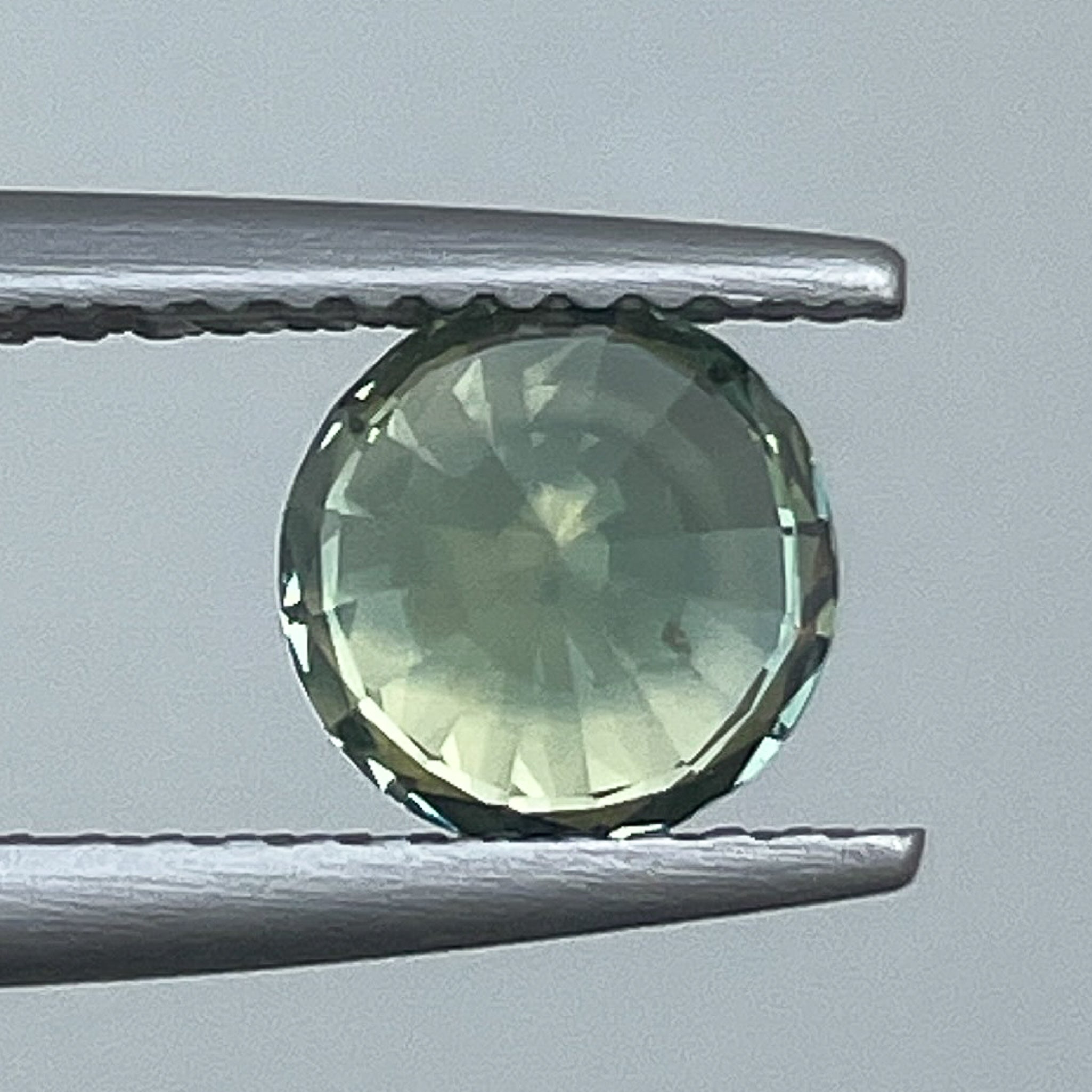 Natural green sapphire loose gemstone, 1.50 carats round cut teal sapphire for engagement or custom jewelry by NASHGEMS.