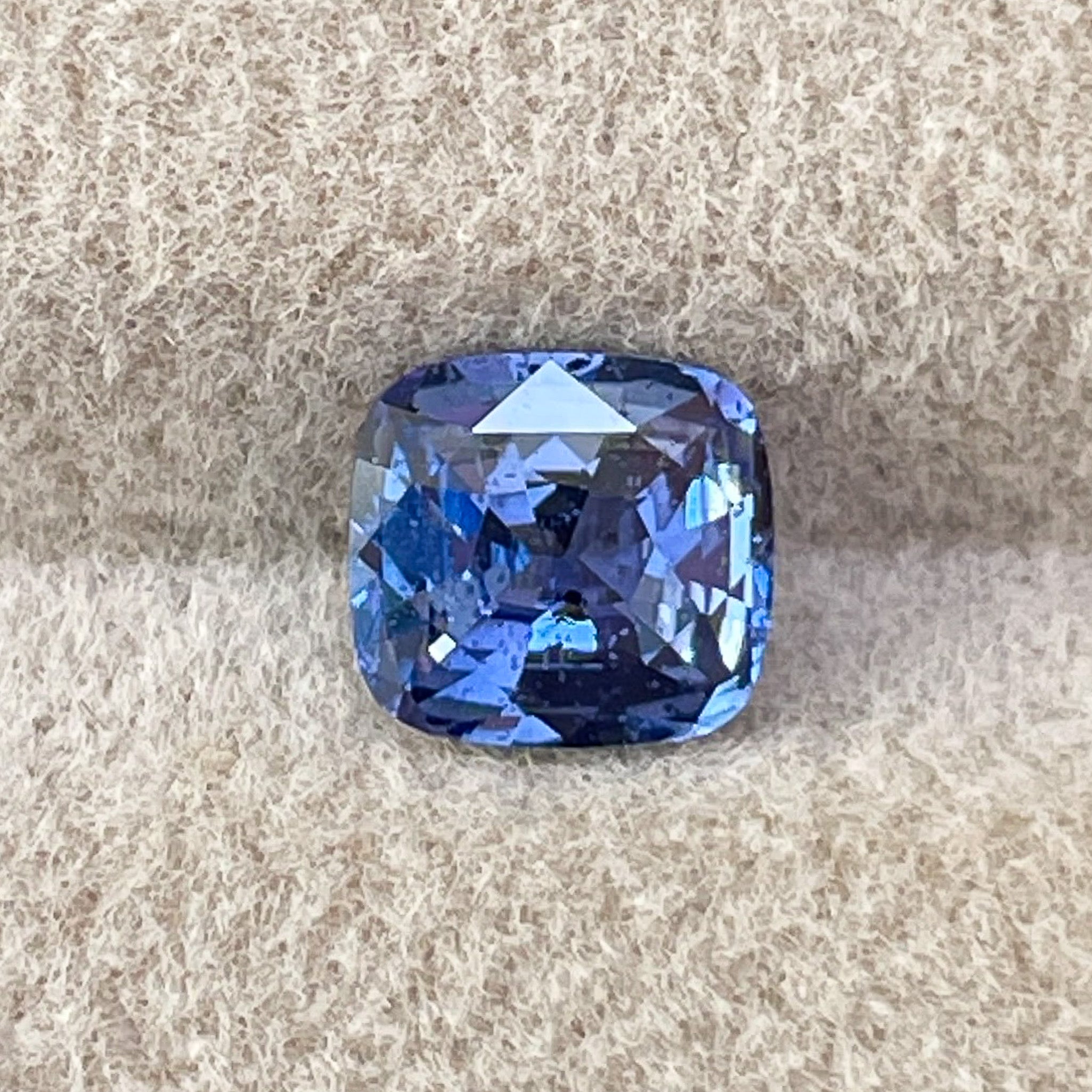 Natural Ceylon Blue Sapphire 1.06 Ct cushion cut loose gemstone from NASHGEMS, ideal for engagement rings.