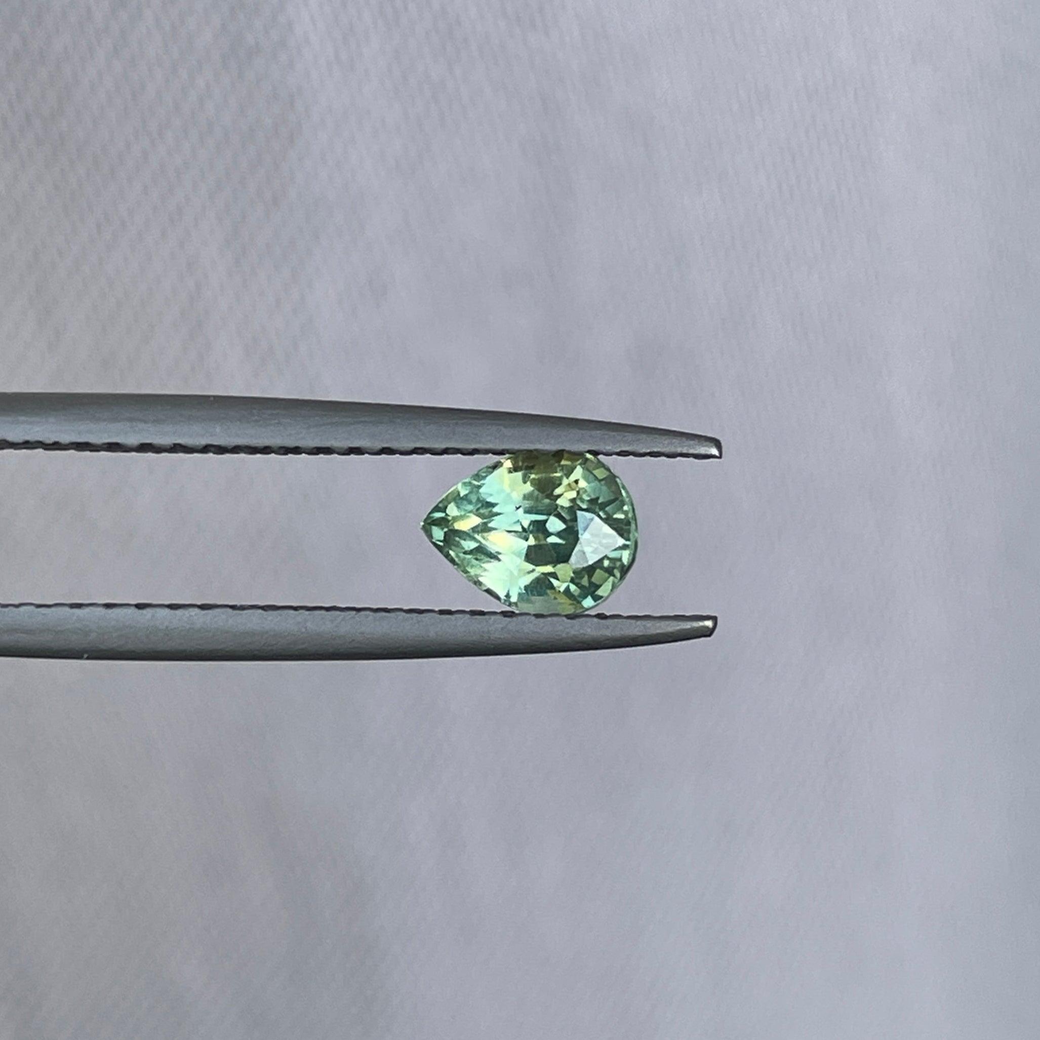 light green sapphire gemstone
