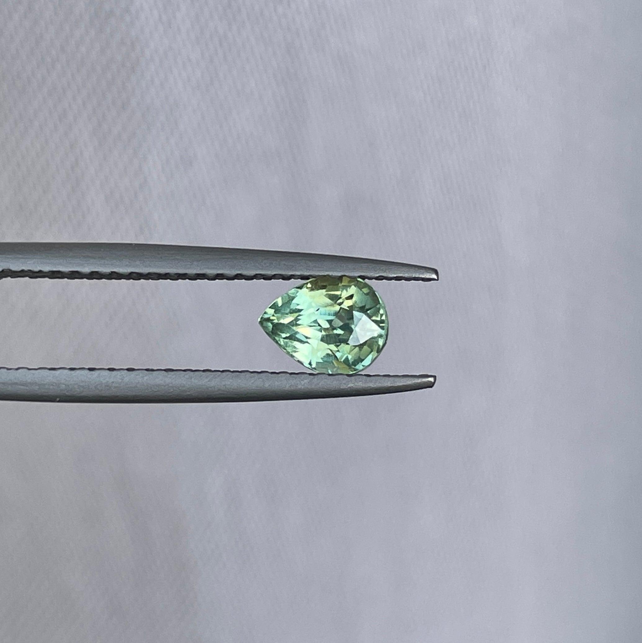 light green sapphire gemstone