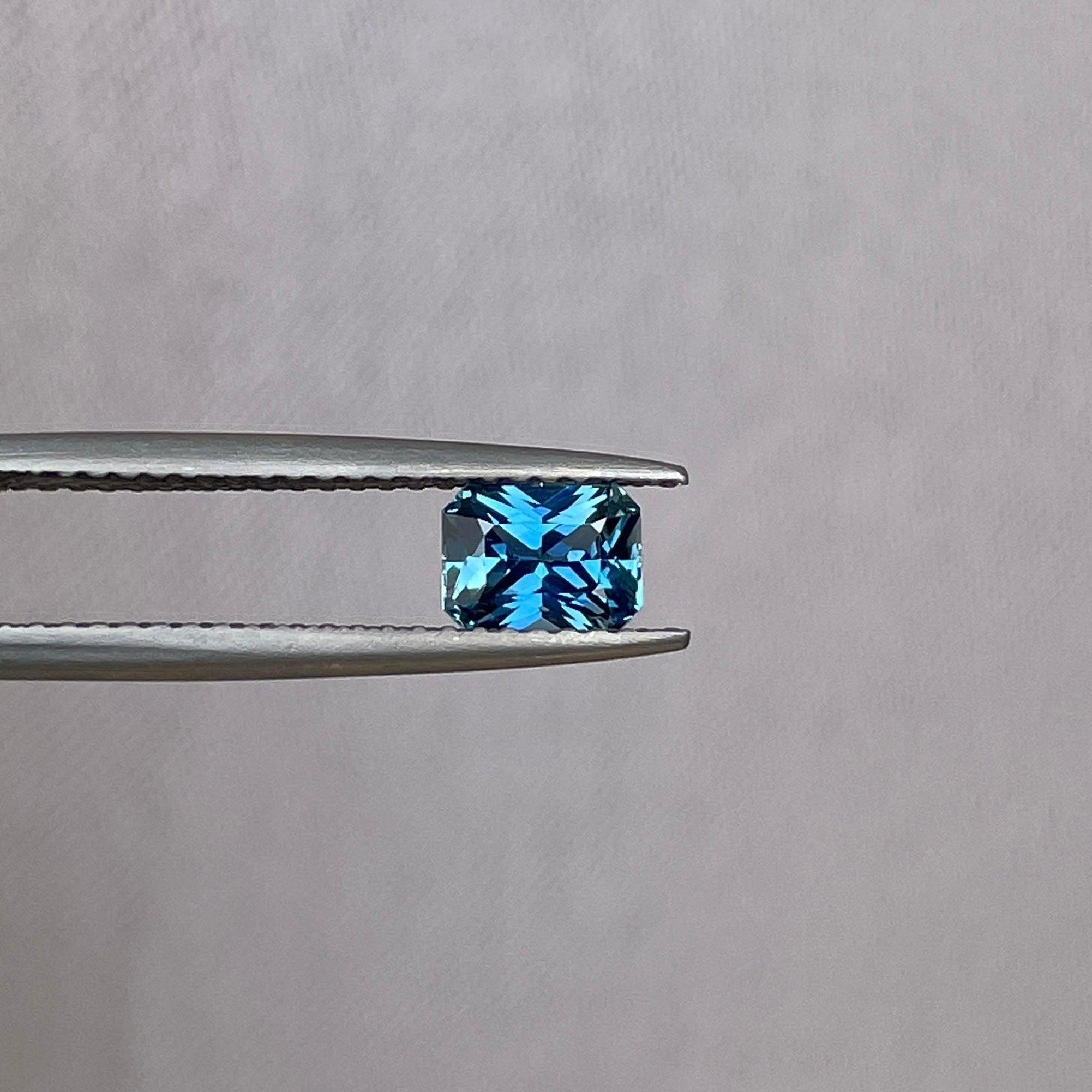 loose teal sapphire emerald radiant cut