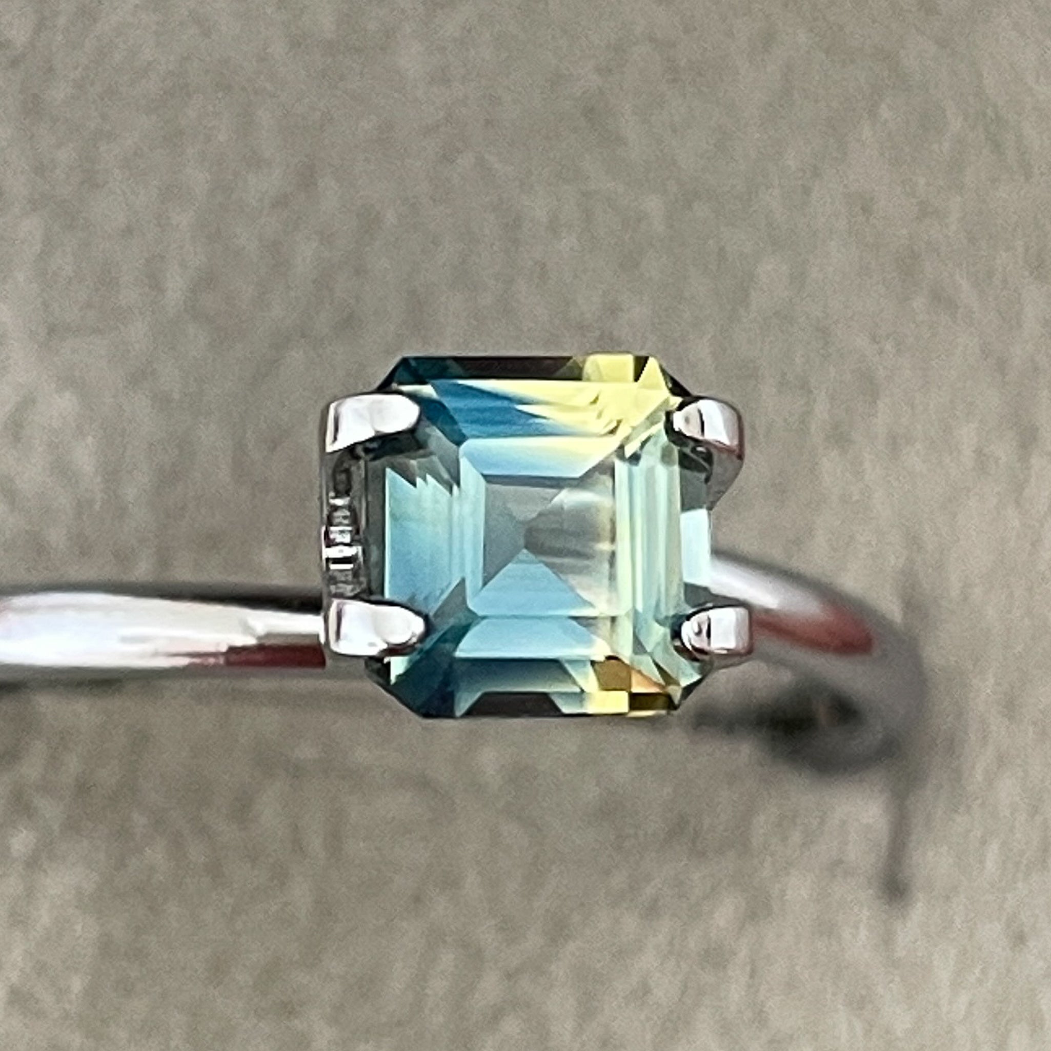 Natural teal sapphire 1.08 Ct emerald cut by NASHGEMS, loose gemstone suitable for pendants or custom jewelry designs.