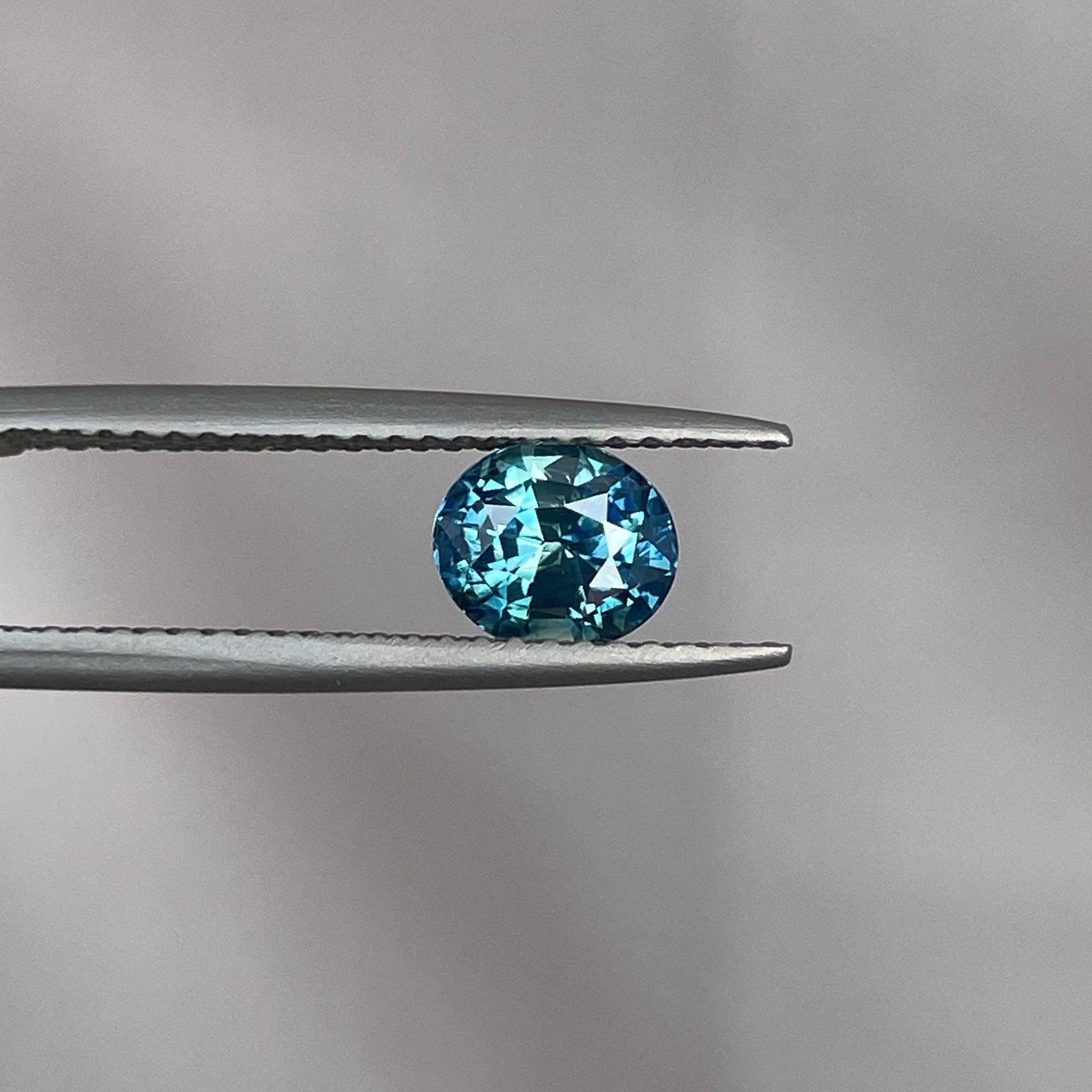 natural blue green sapphire