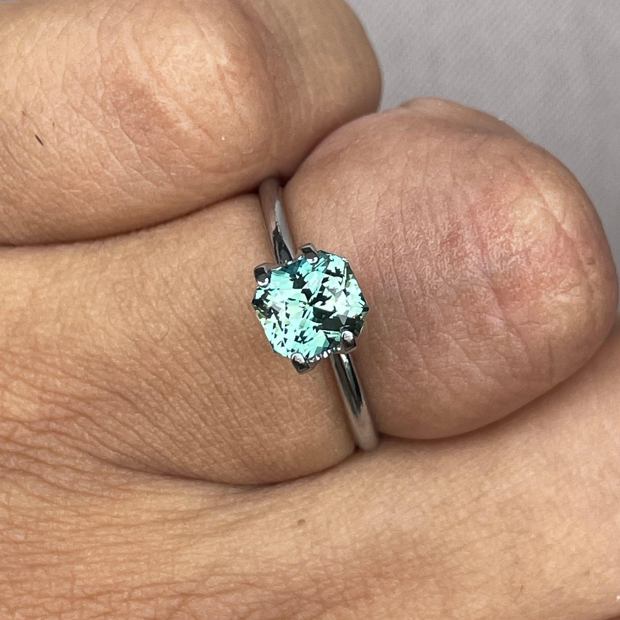 natural blue green sapphire