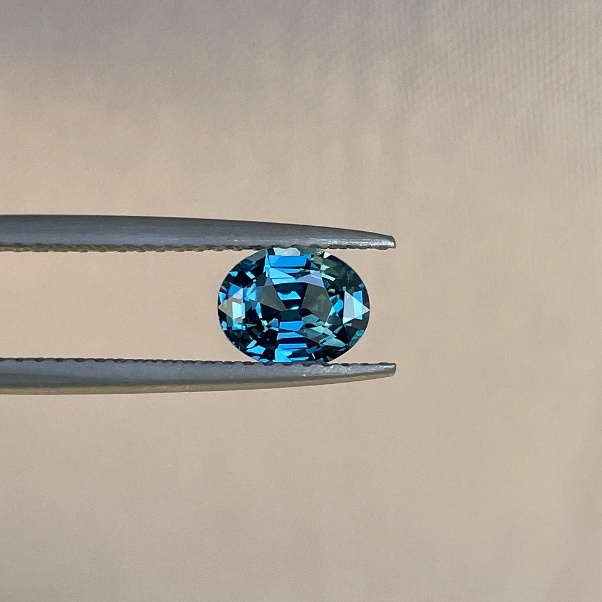 natural blue green sapphire