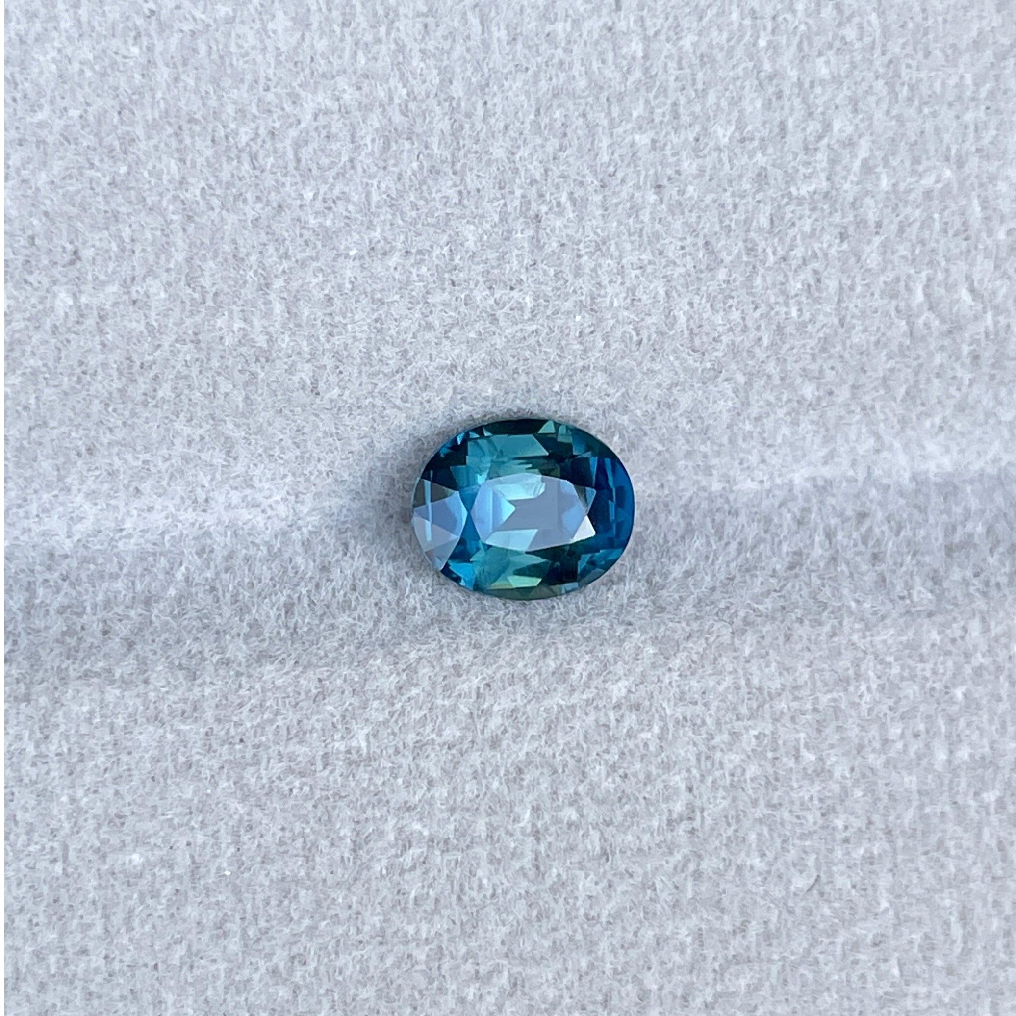 natural blue green sapphire