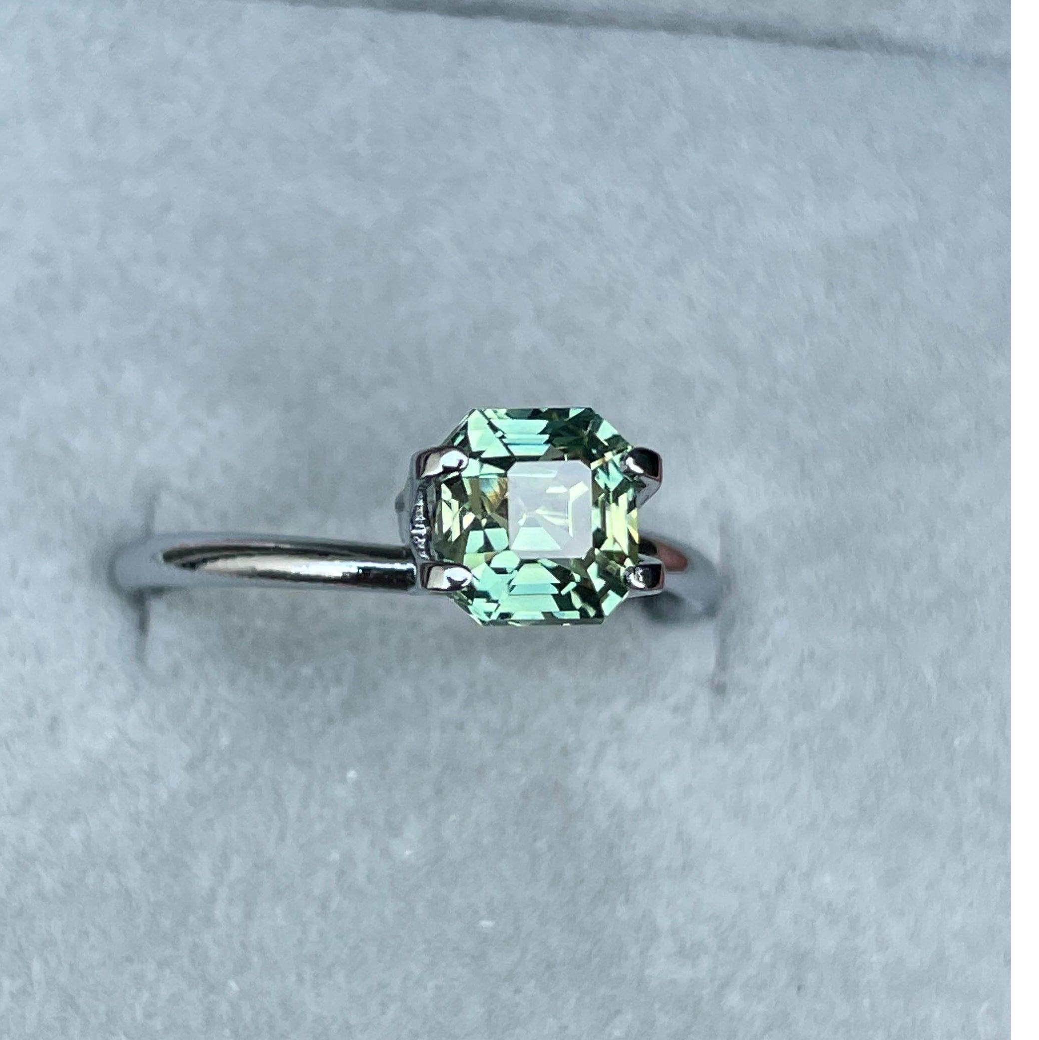 natural blue green sapphire
