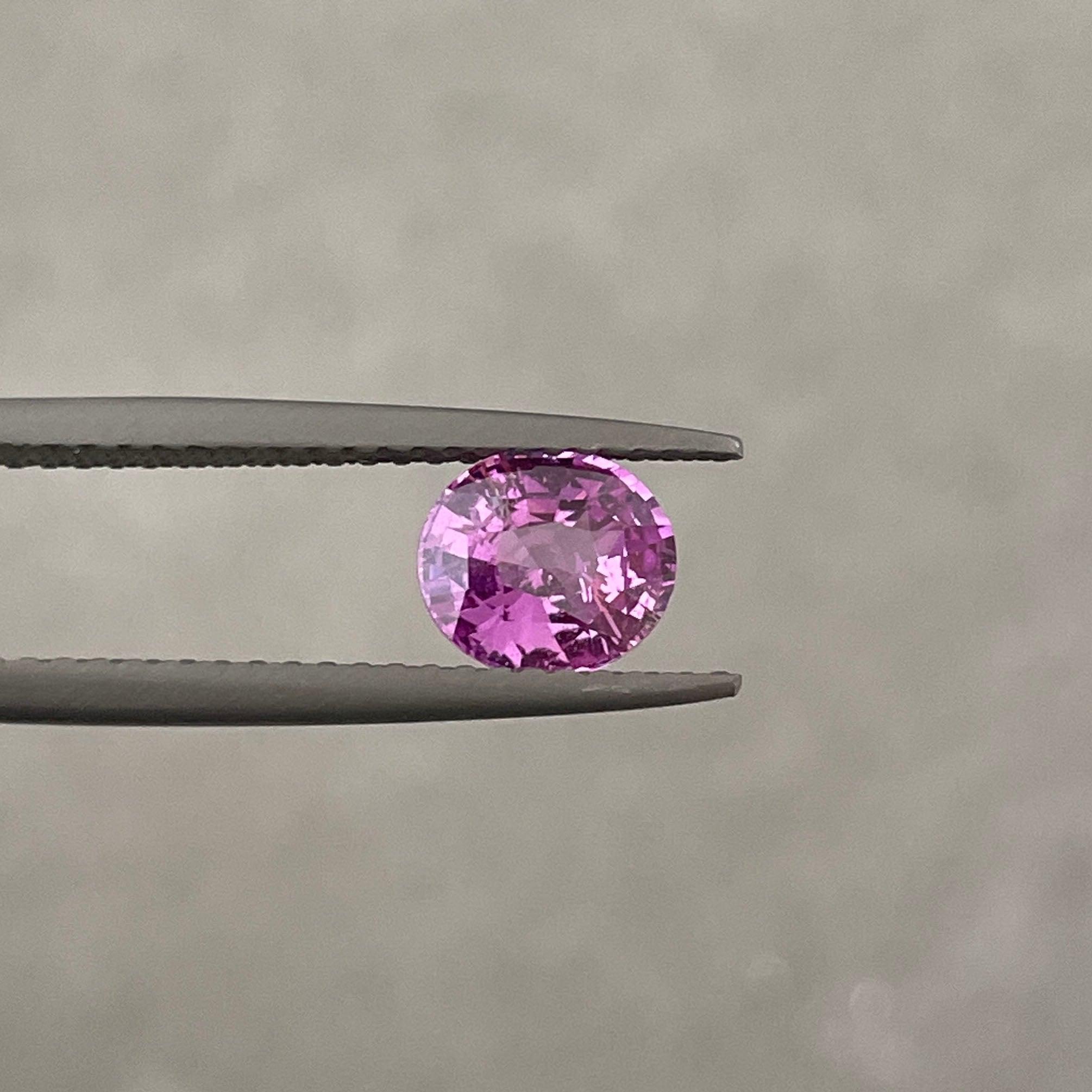 natural pink sapphire engagement ring