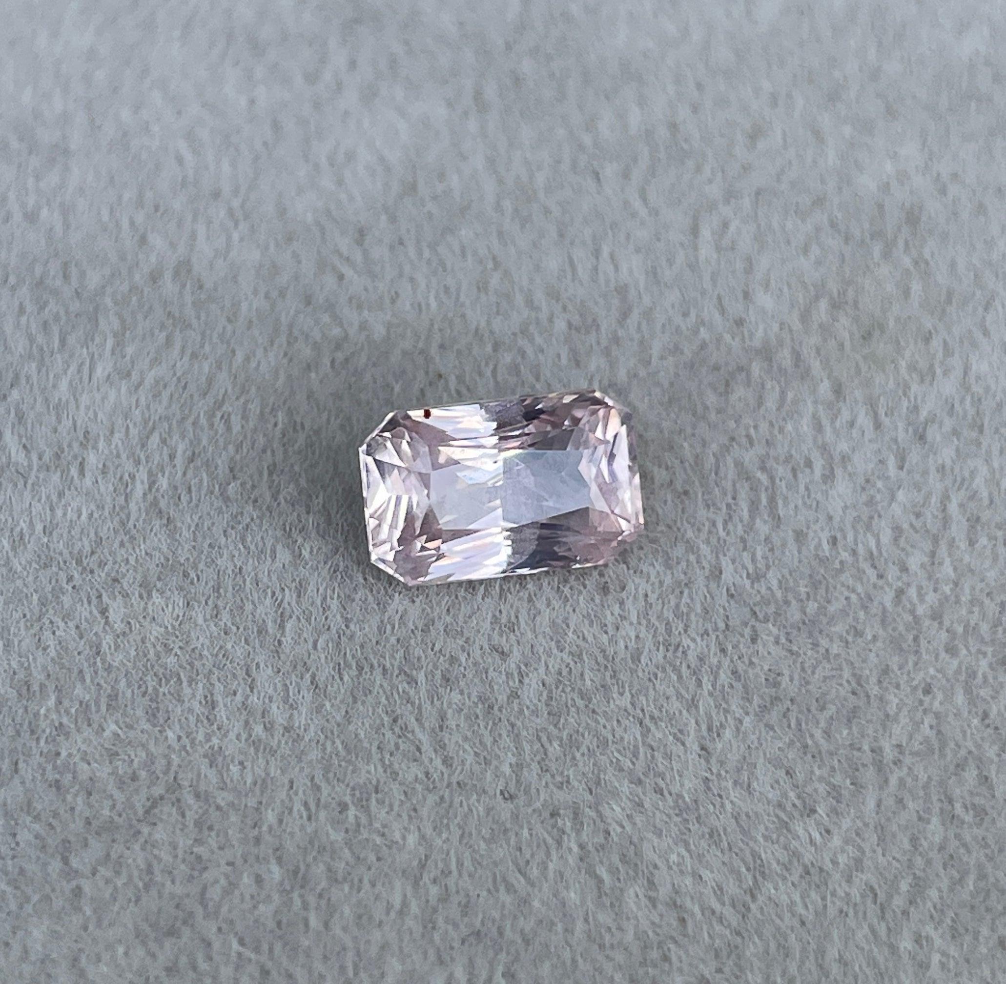 peach sapphire engagement ring