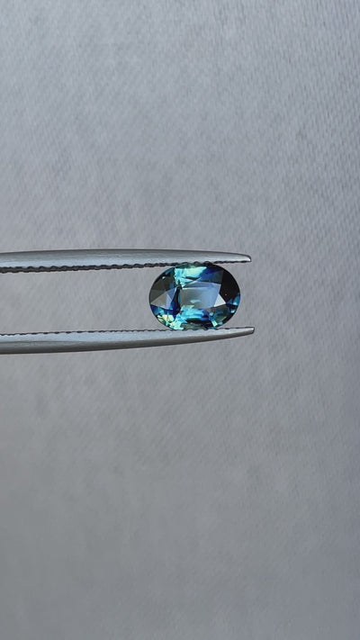 natural blue green sapphire