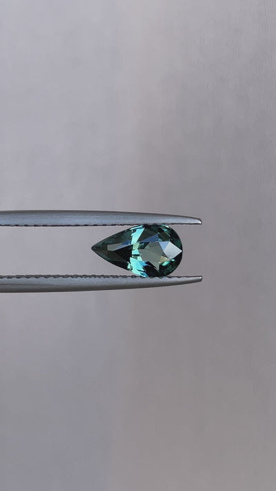 teal sapphire engagement ring poj