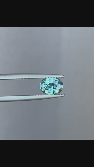 NATURAL TEAL BLUE GREEN SAPPHIRE OVAL 1.21