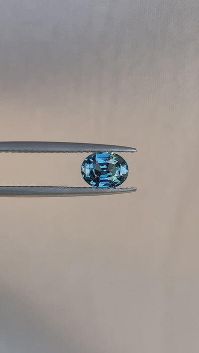 natural blue green sapphire