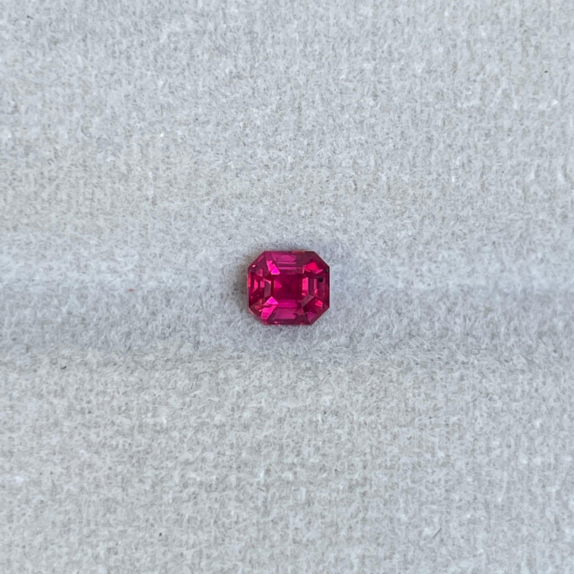 ruby stone ring in silver 