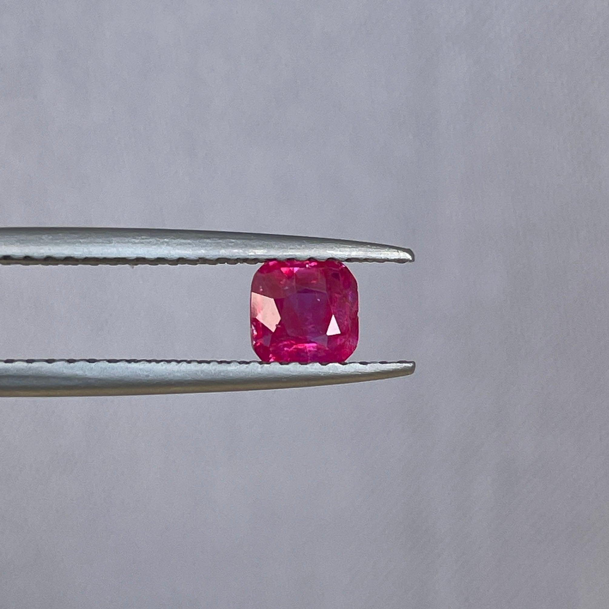 ruby stone ring in silver