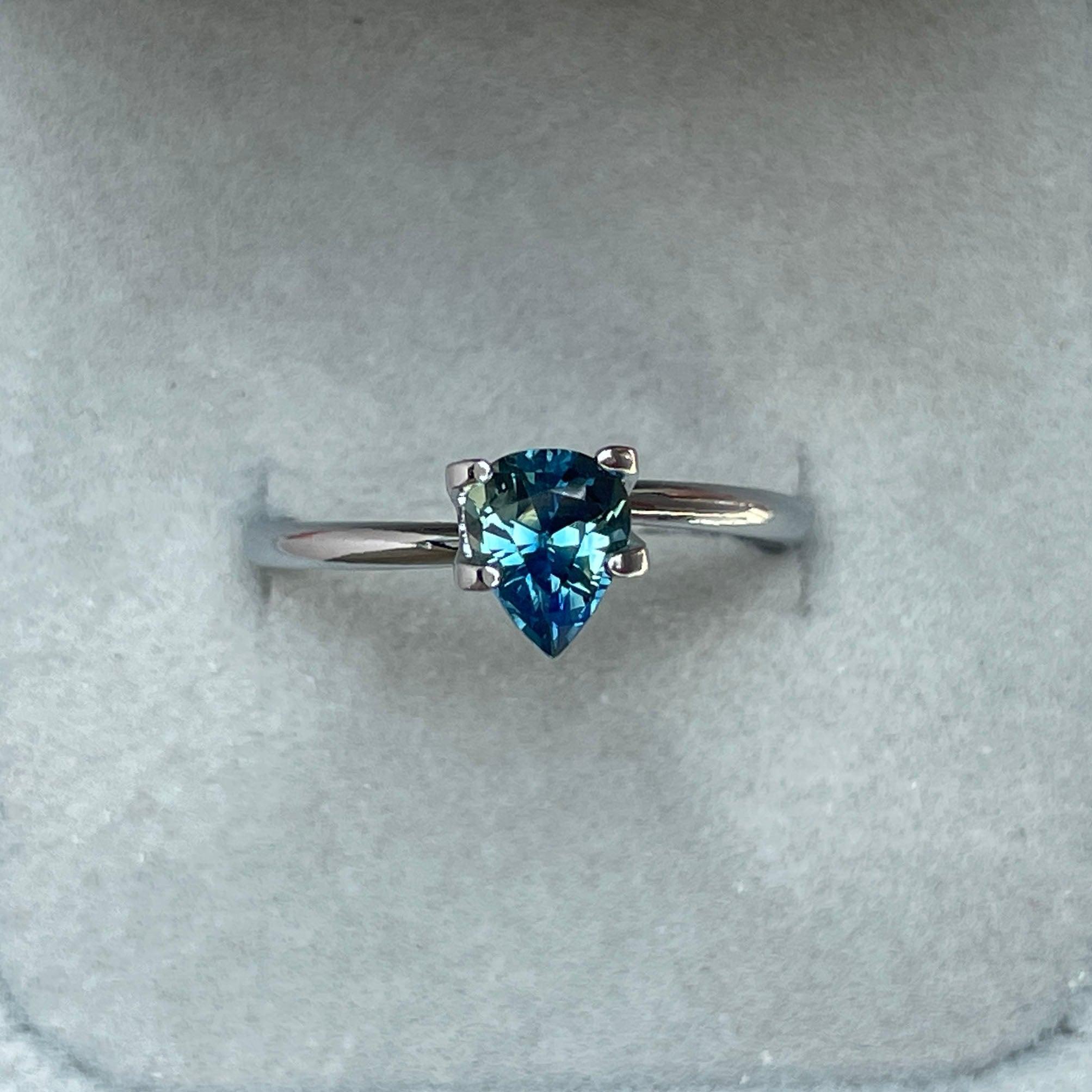 teal green parti colored loose sapphire