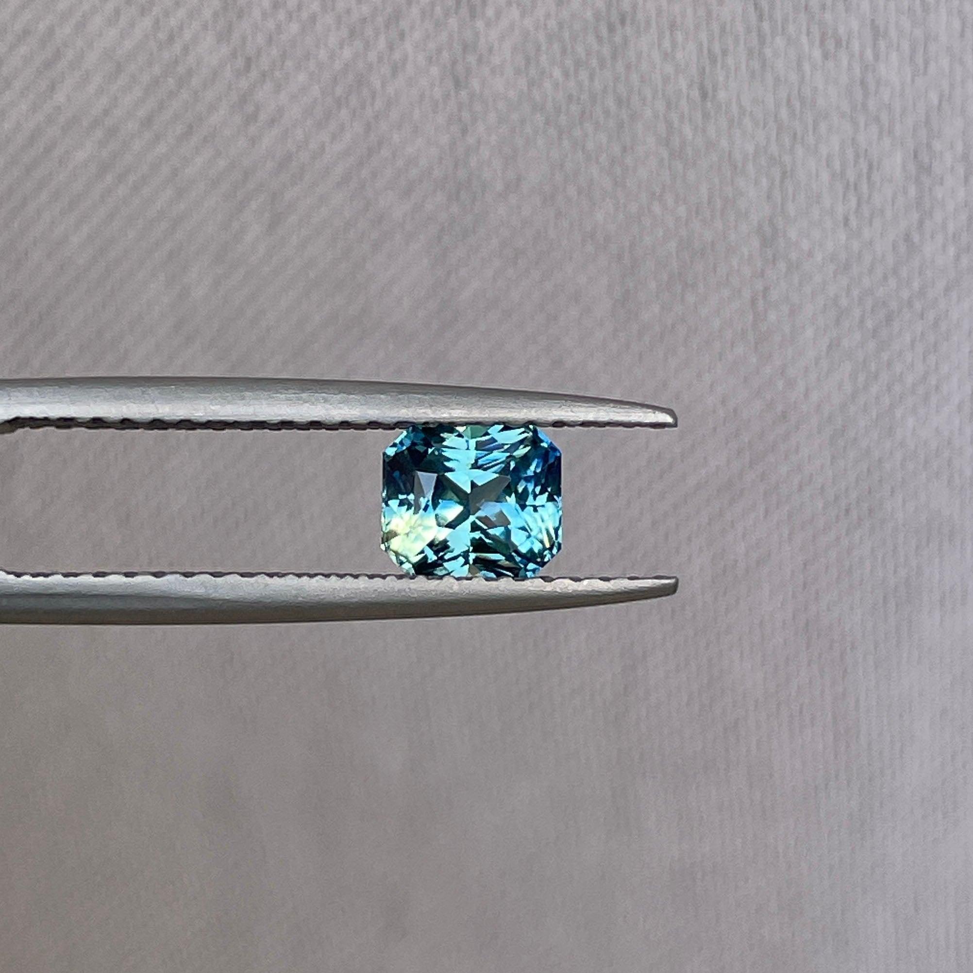 teal green parti colored loose sapphire
