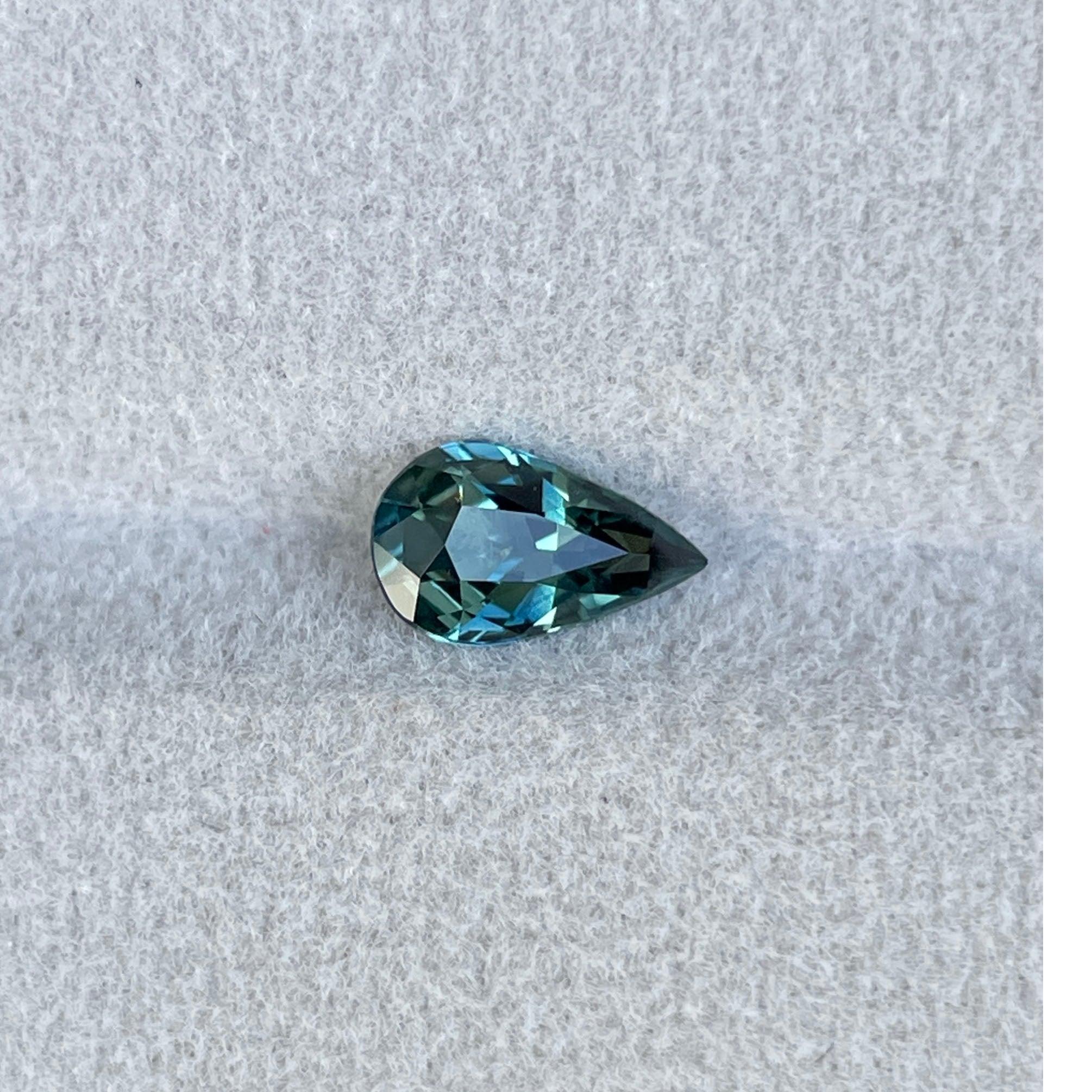 teal sapphire engagement ring