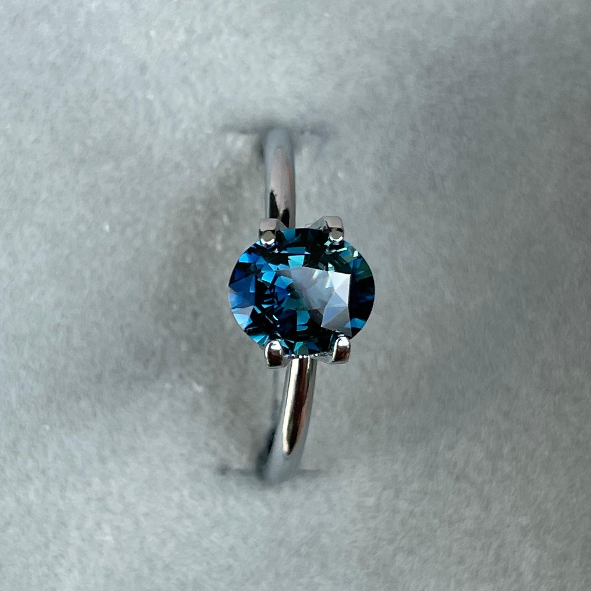 teal sapphire gemstone