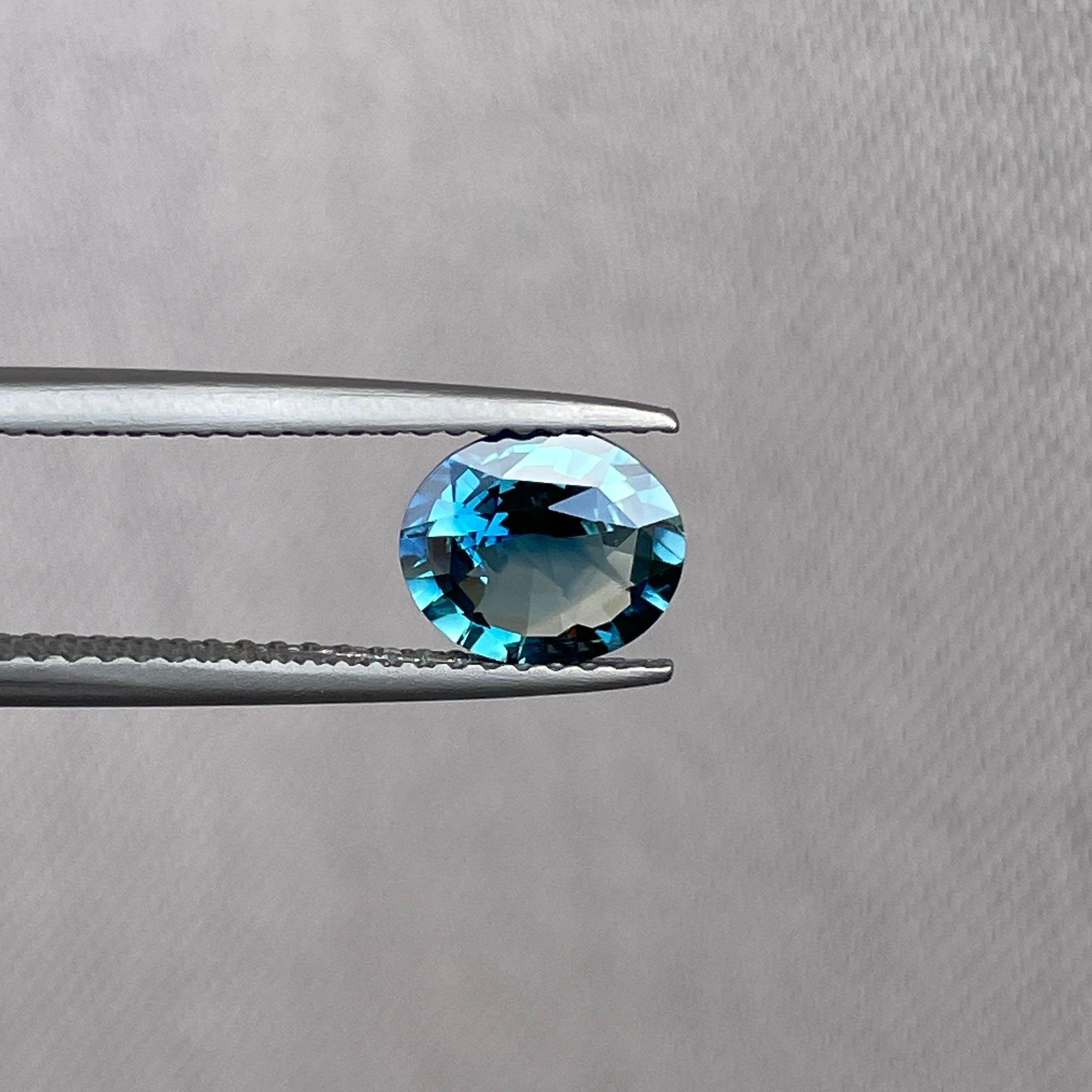 teal sapphire gemstone