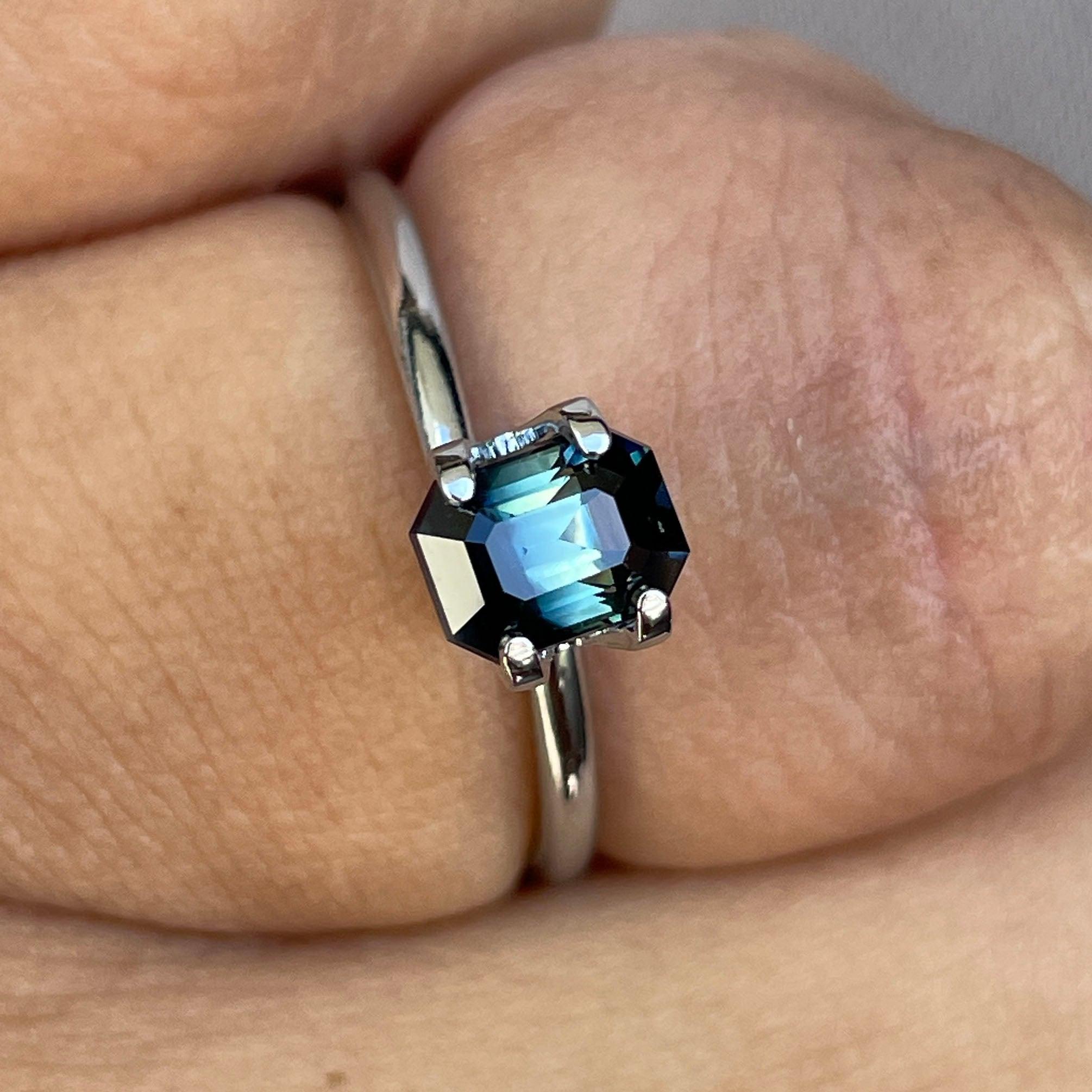 teal sapphire gemstone