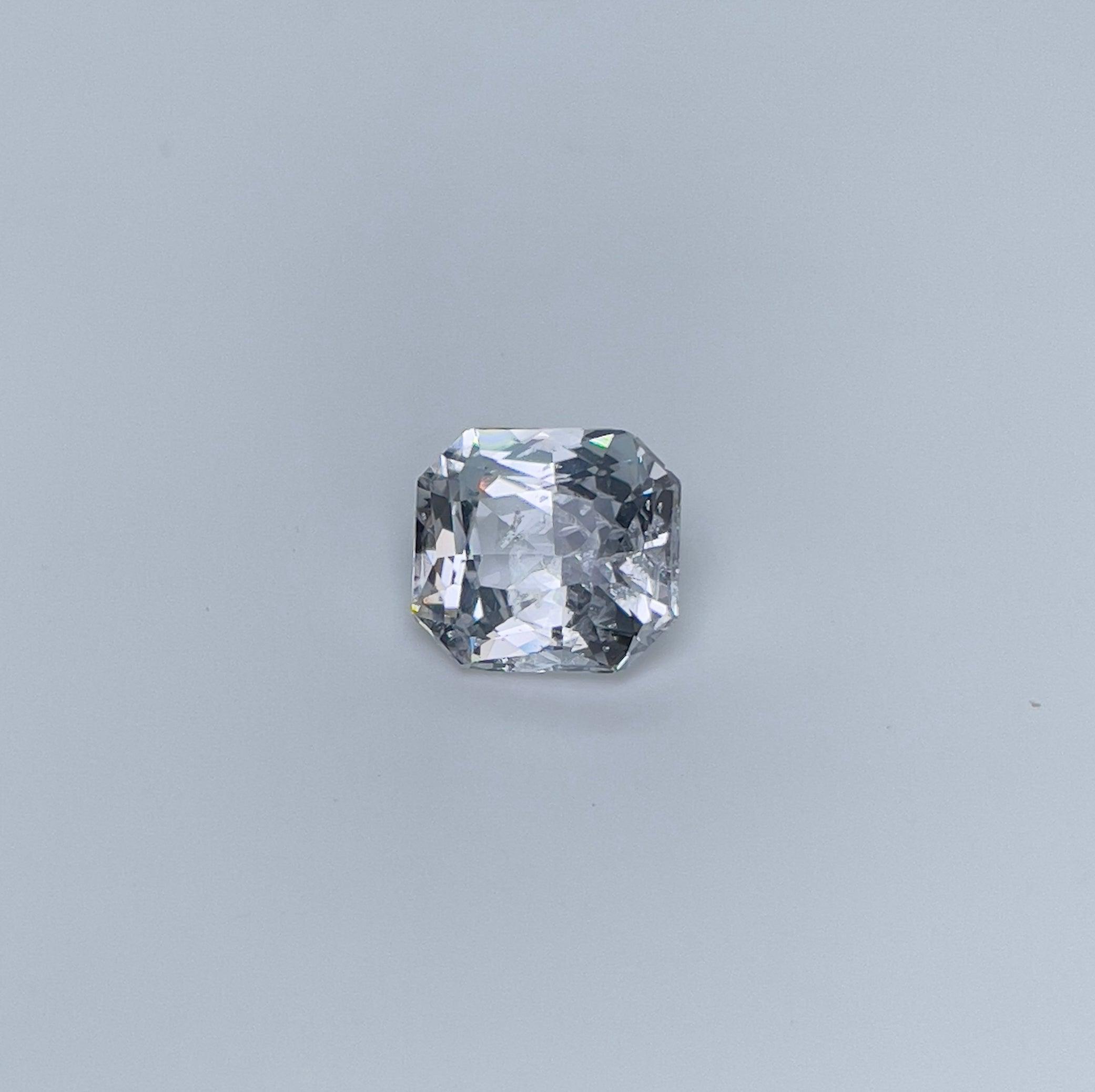 2.35 crt White Sapphire/ / OFF white sapphire/ White theme/ White favourite/ White sapphire ring/ custom ring/ Engagement Ring/ Diamond alt