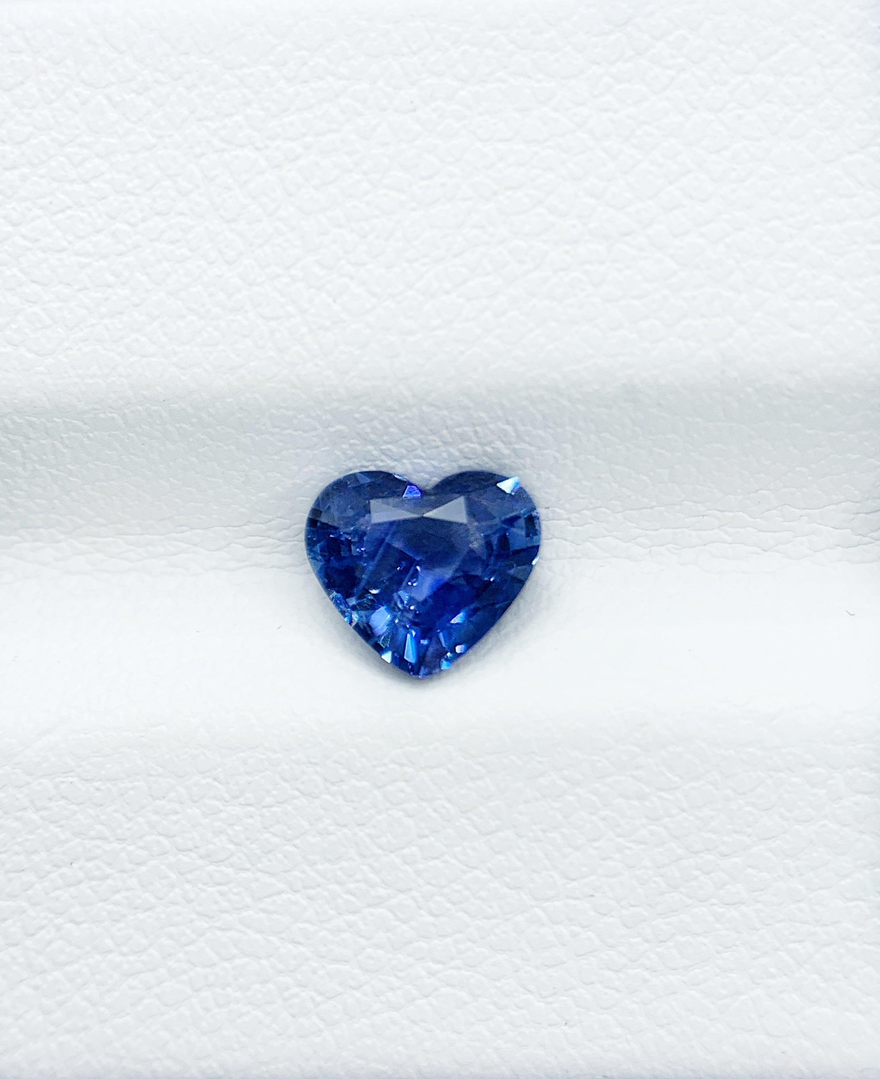 Heart Shaped Blue Sapphire