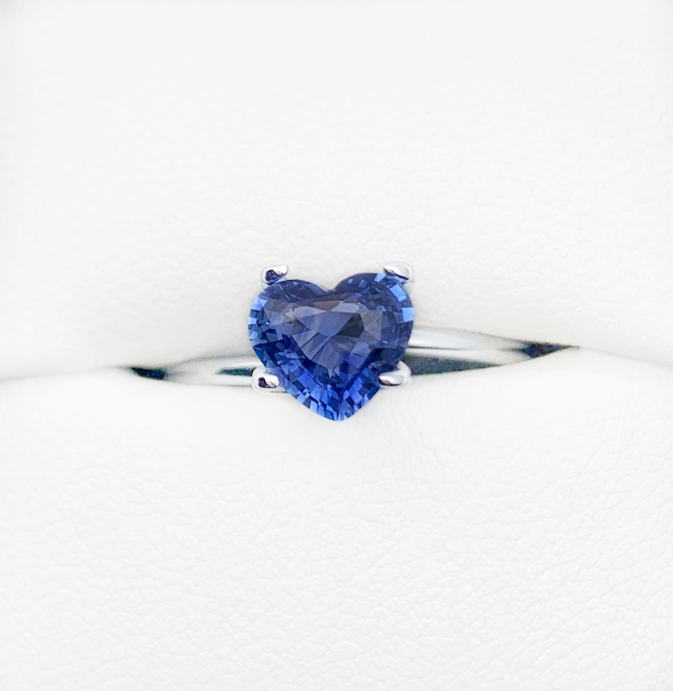 Heart Shaped Blue Sapphire
